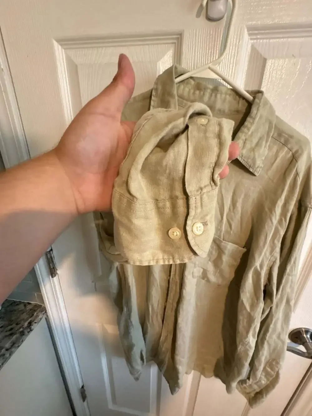 Banana Republic 100% Irish Linen Long Sleeve Button-Down Shirt